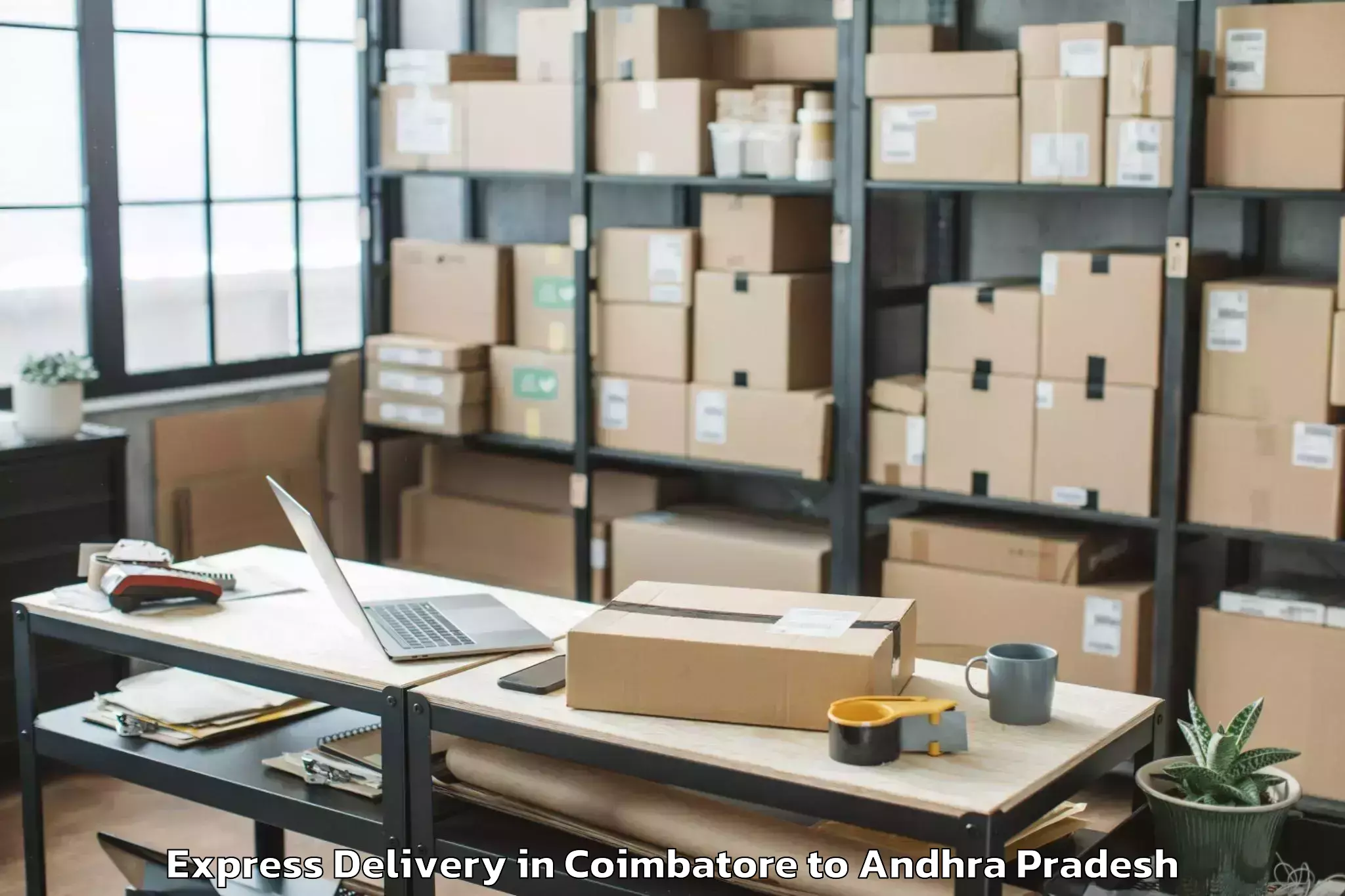 Leading Coimbatore to Voletivaripalem Express Delivery Provider